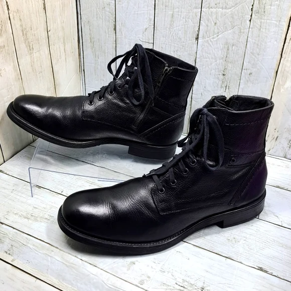 GBX | Shoes | Gbx Men 5m 091371 Black Leather Laceup Sidezip  display picture 1
